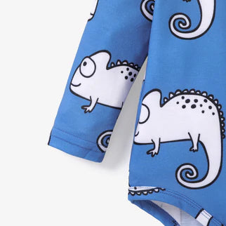 Printed Baby All Over Animal  Long sleeve Romper