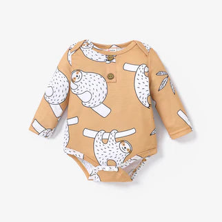 Printed Baby All Over Animal  Long sleeve Romper