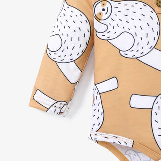 Printed Baby All Over Animal  Long sleeve Romper