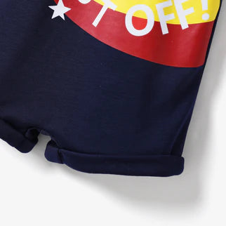 Baby Rocket Print Overalls Set