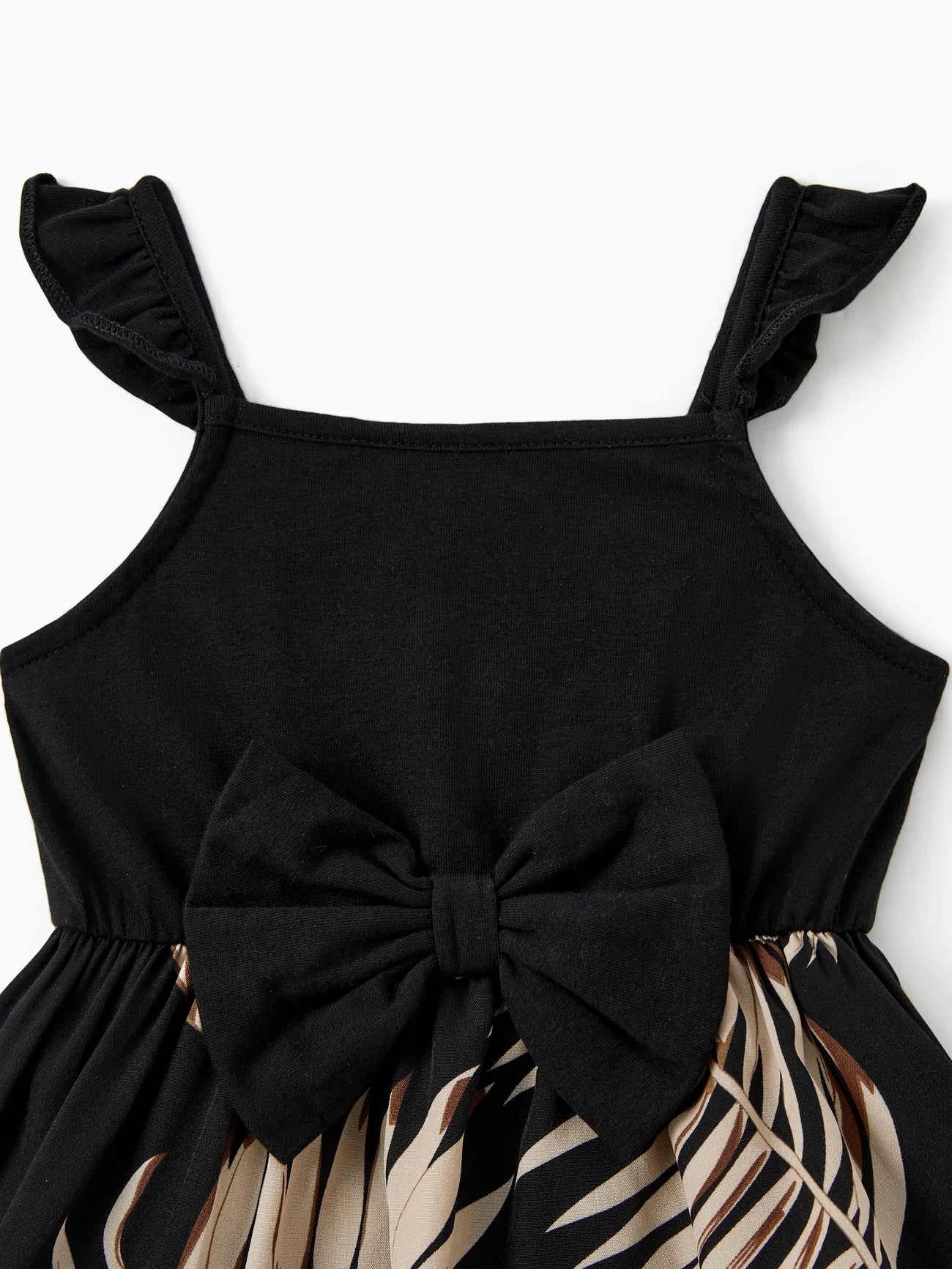 Black Tropical Romper