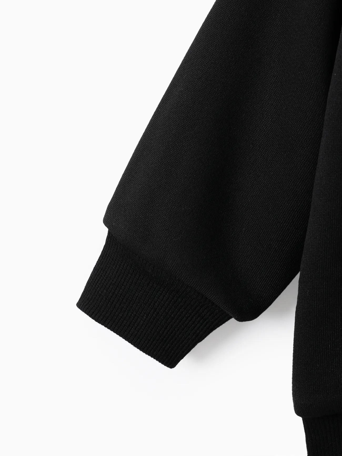 Toddler Girl Letter Print Casual Black Pullover Sweatshirt