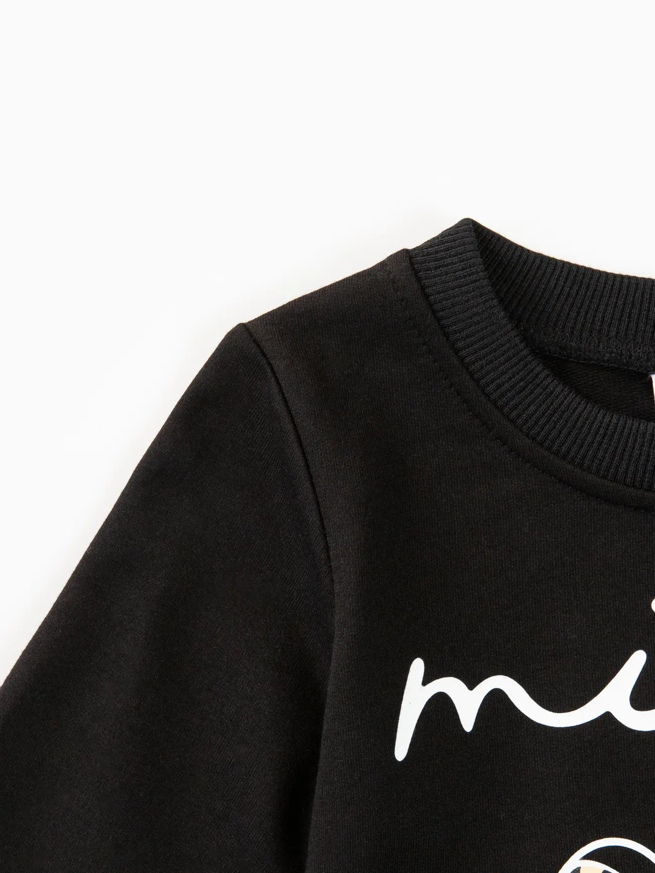 Letters & Heart Print Long-sleeve Sweatshirt