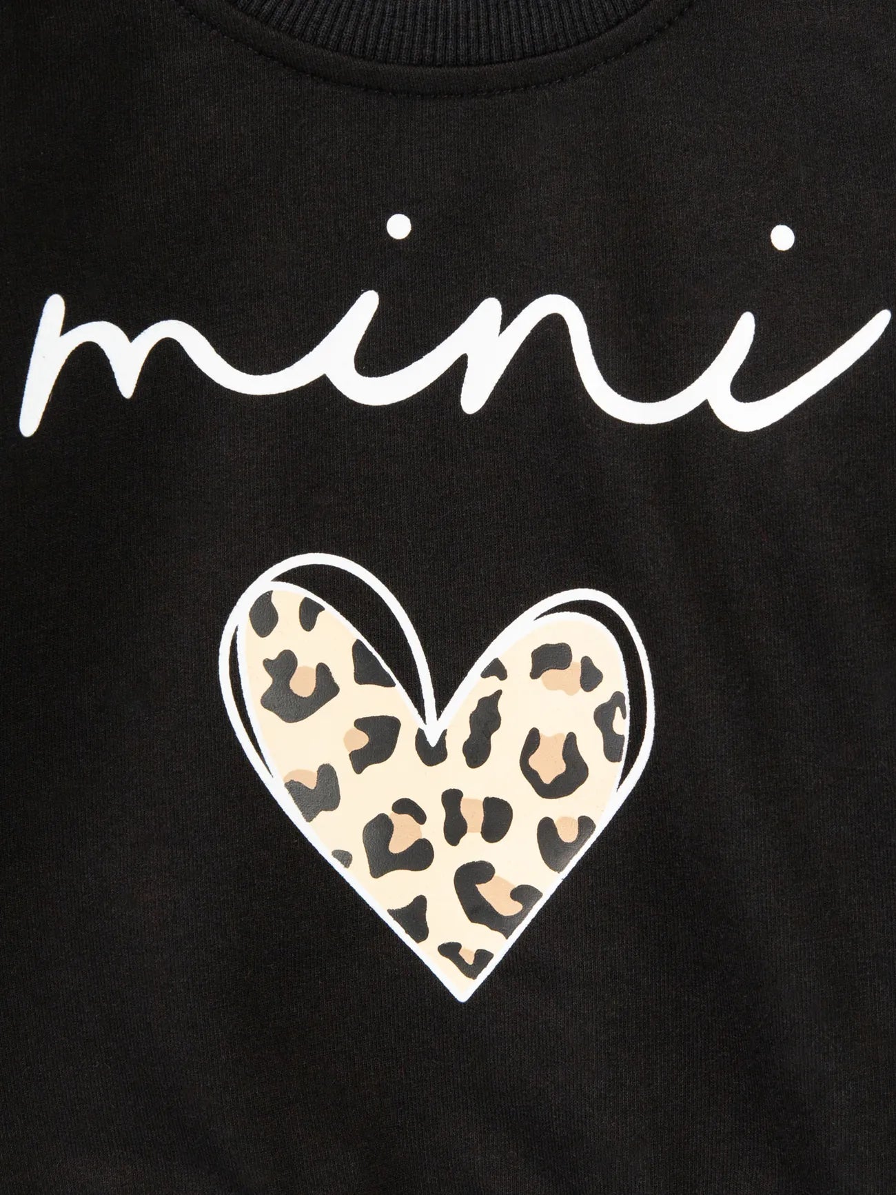 Letters & Heart Print Long-sleeve Sweatshirt