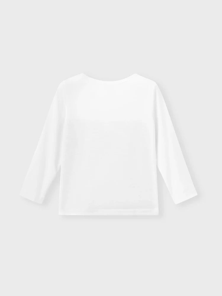 Stripe Splice Chest Pocket Decor Long-sleeve Tee Black