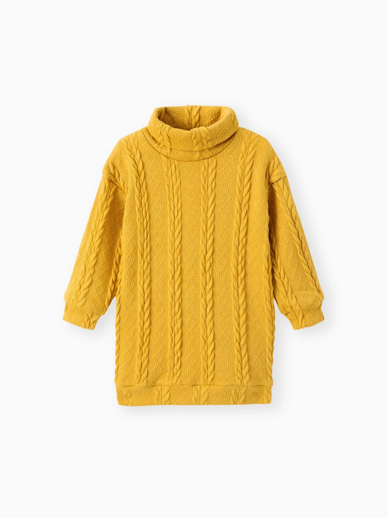 Winter Kid Girl Solid Cable Knit Sweater