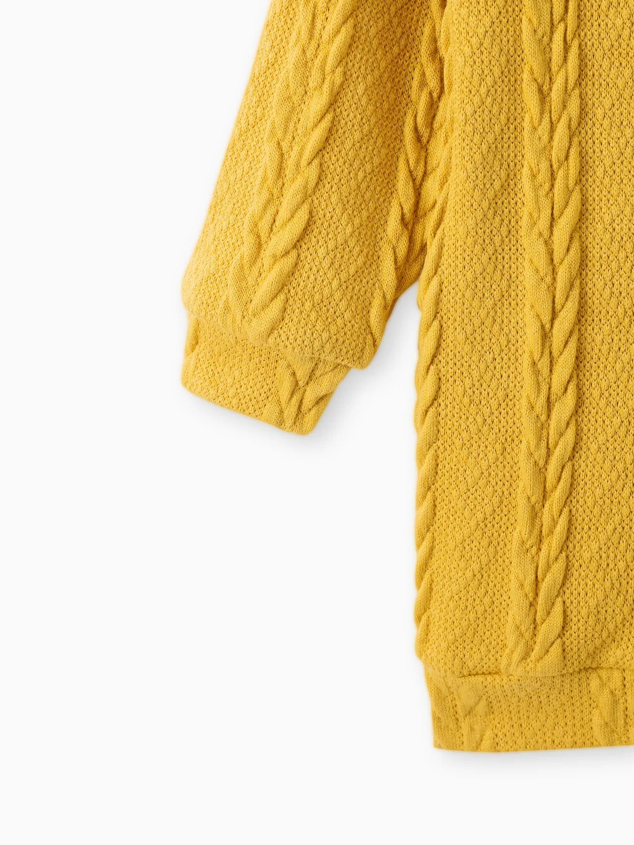 Winter Kid Girl Solid Cable Knit Sweater