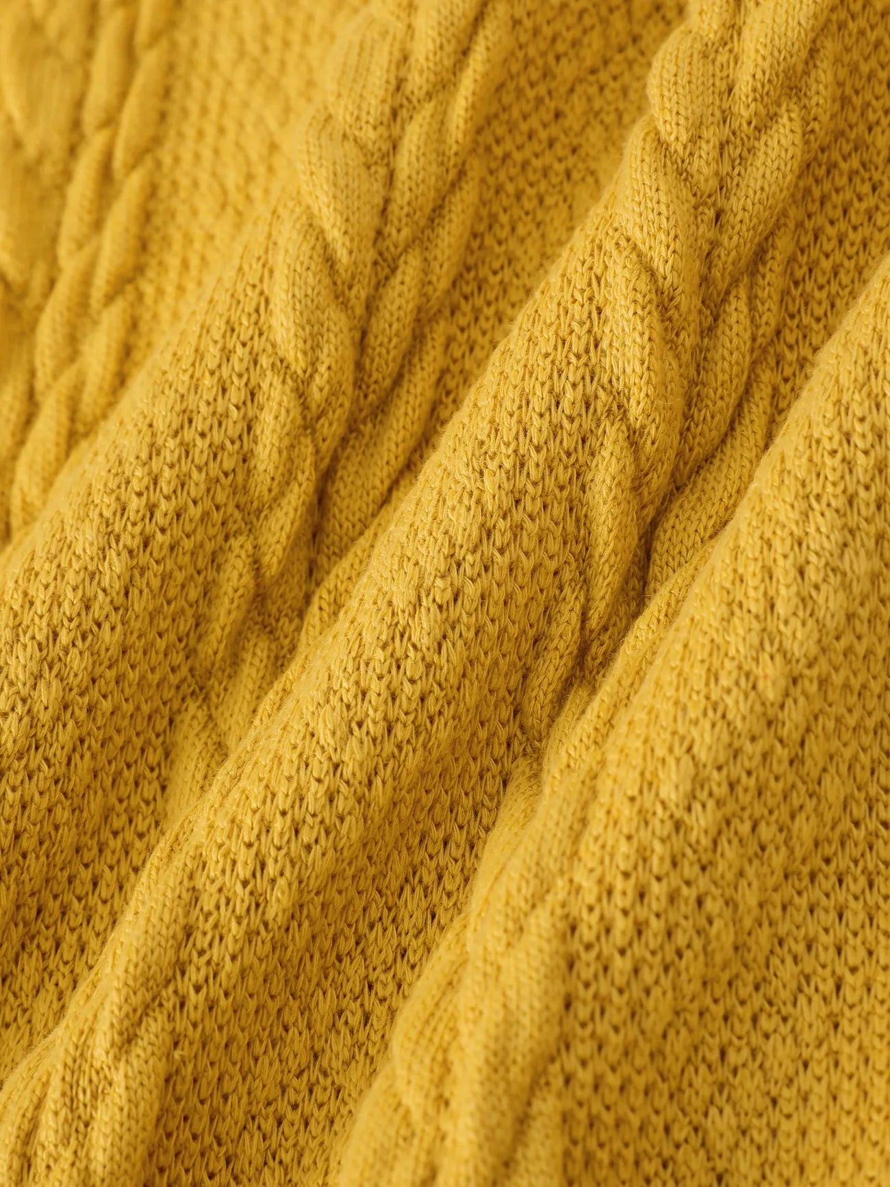 Winter Kid Girl Solid Cable Knit Sweater