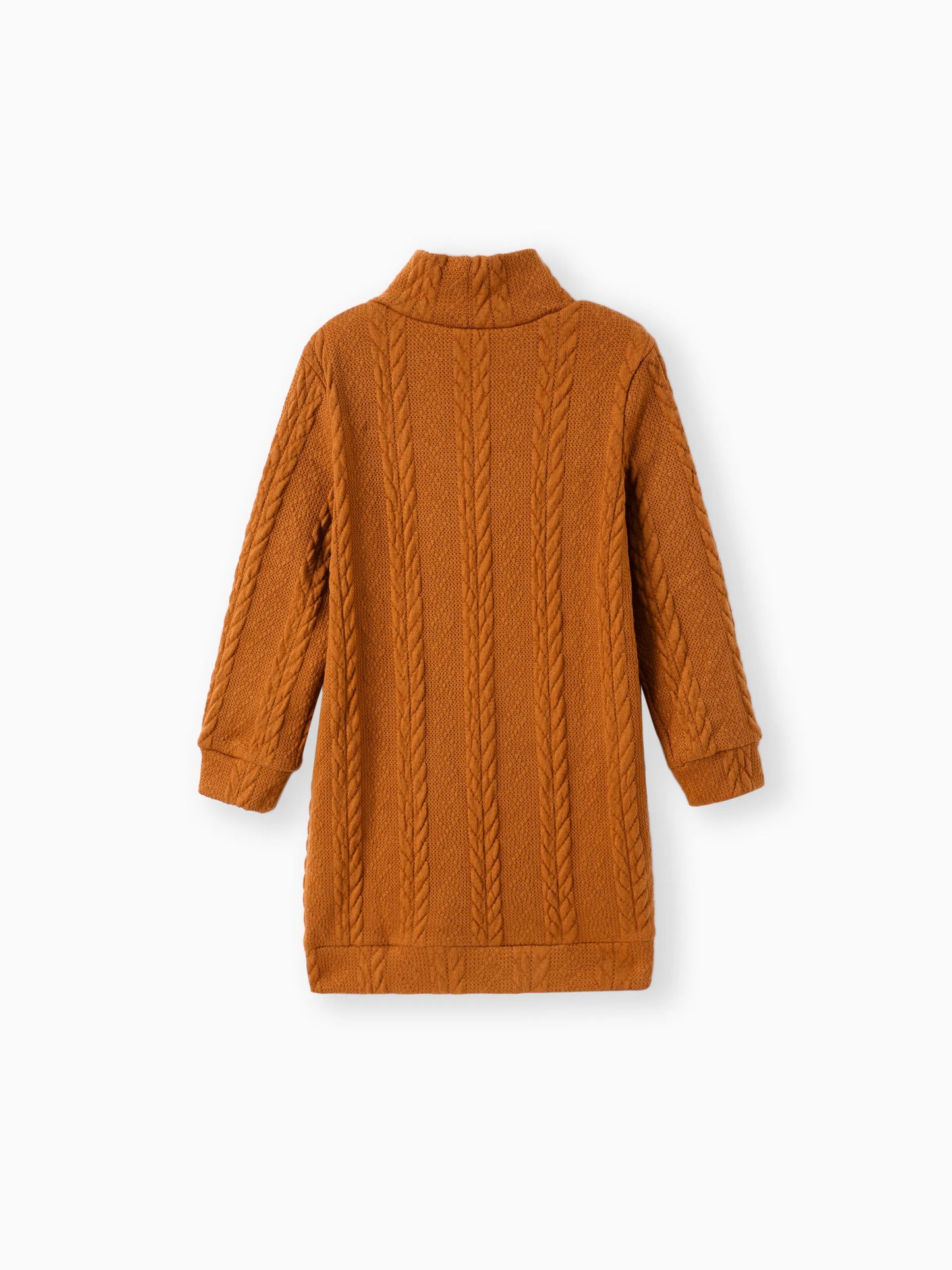 Winter Kid Girl Solid Cable Knit Sweater