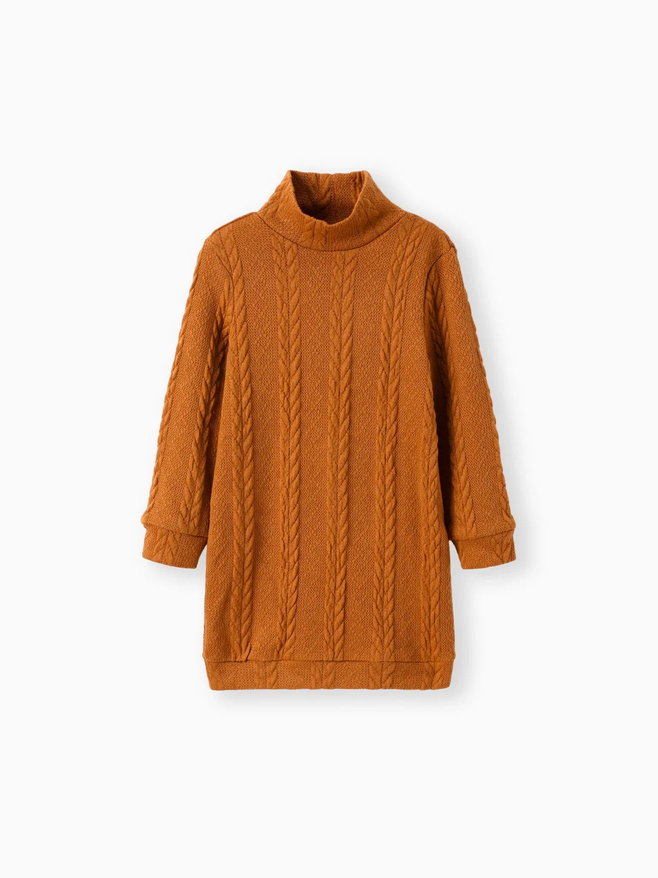 Winter Kid Girl Solid Cable Knit Sweater