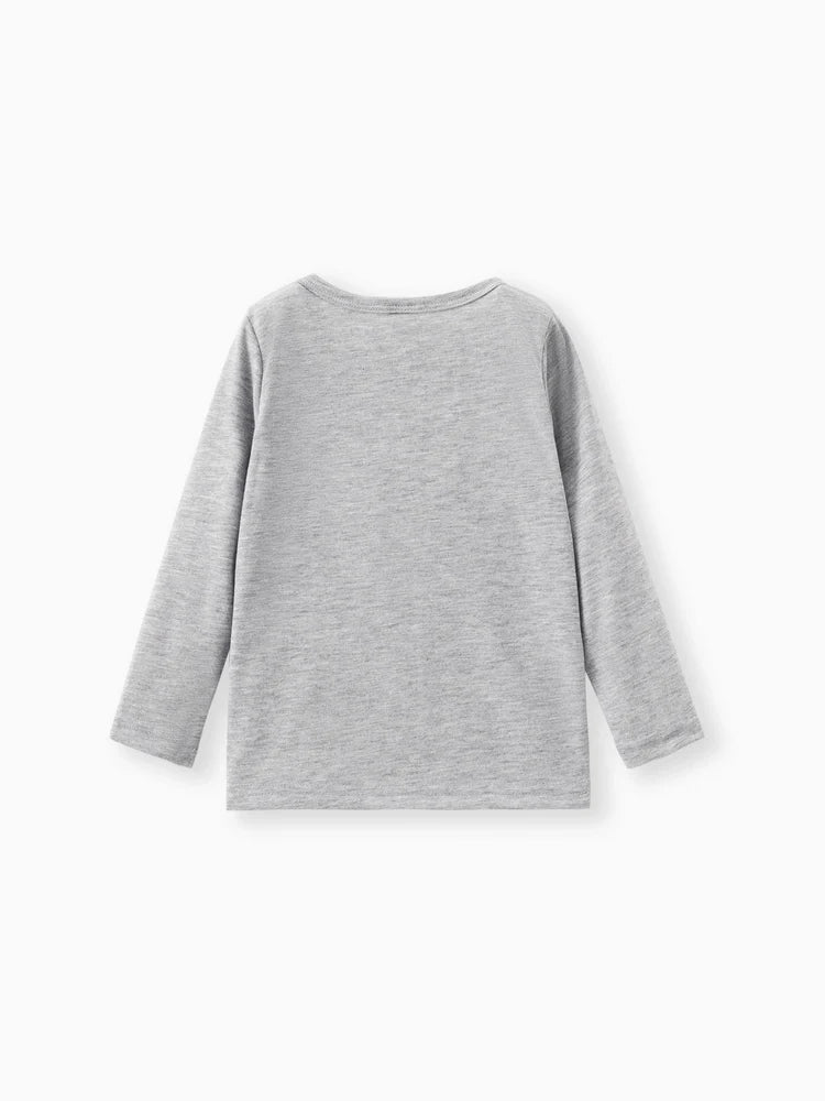 Stripe Splice Chest Pocket Decor Long-sleeve Tee Black