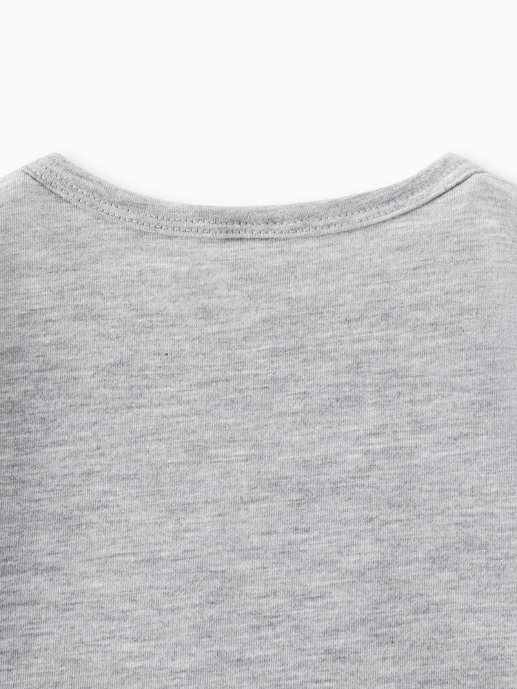 Stripe Splice Chest Pocket Decor Long-sleeve Tee Black