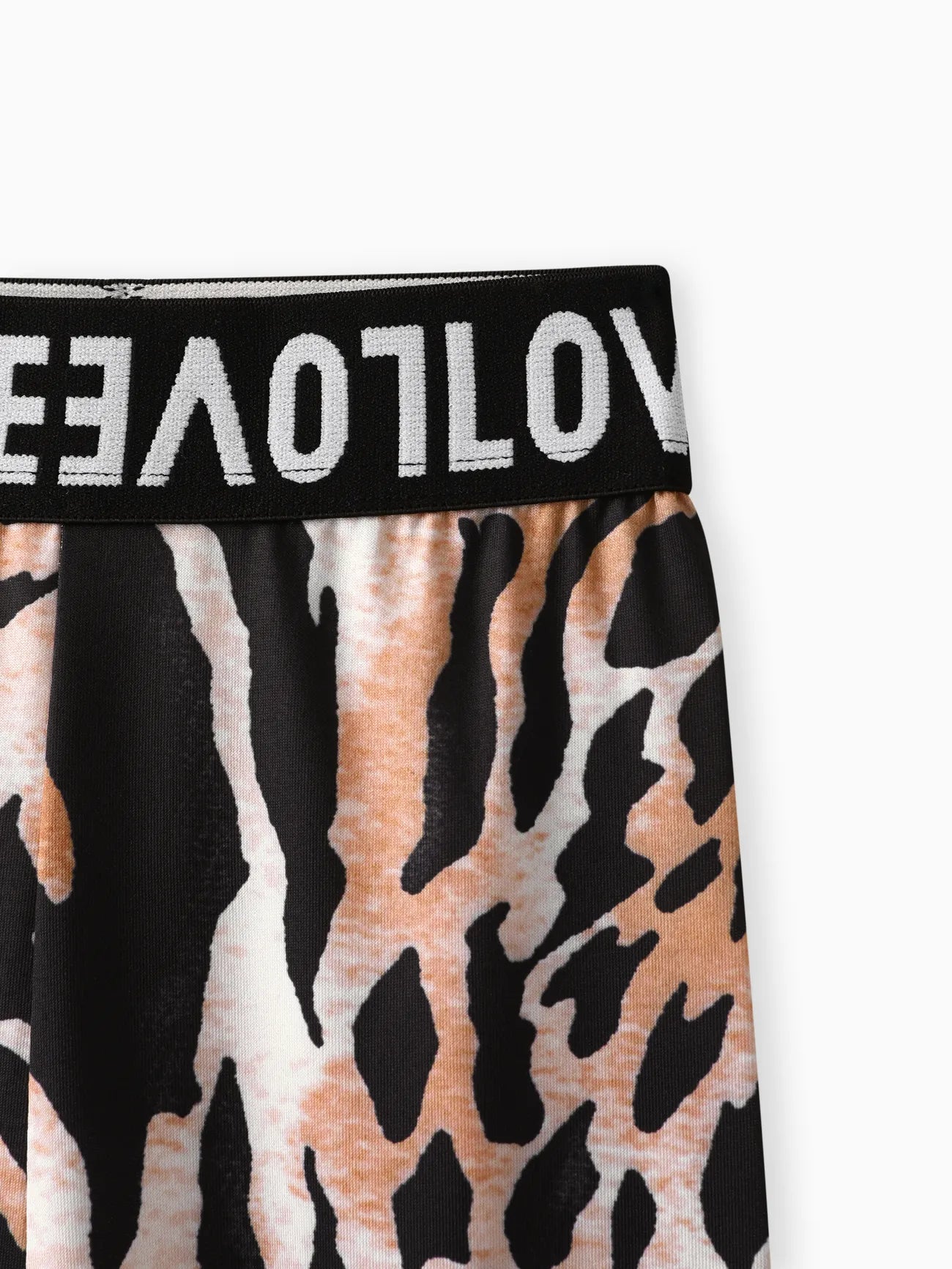 Girl Letter Print Leopard Print Leggings