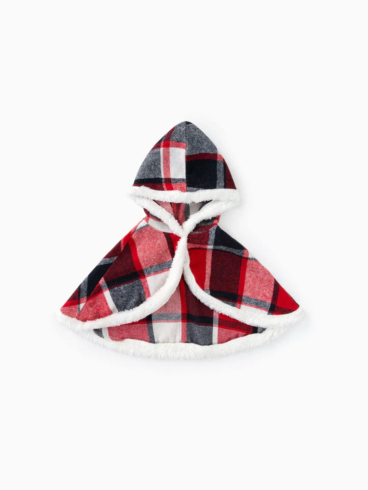 Hound stooth Pattern Sweet Hooded Suit Cloak