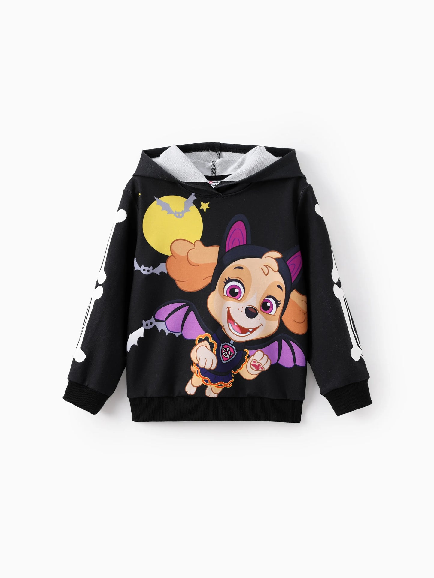 PAW Patrol Toddler Girl 1pc Skye Glow in the Dark Hoodie BlackandWhite
