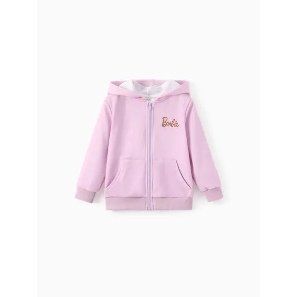 Barbie Outfit Toddler/Kid Girl 1pc Character Pattern Long-sleeve Hooded Zipper Jacket