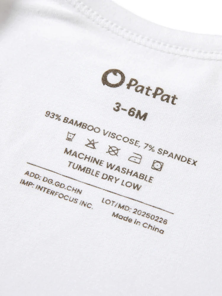 Bamboo Baby Boy/Girl Casual Romper White