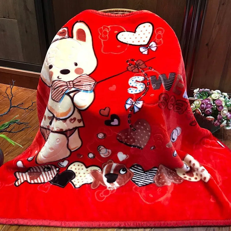 Double Layer Double Sided Cloud Blanket -H