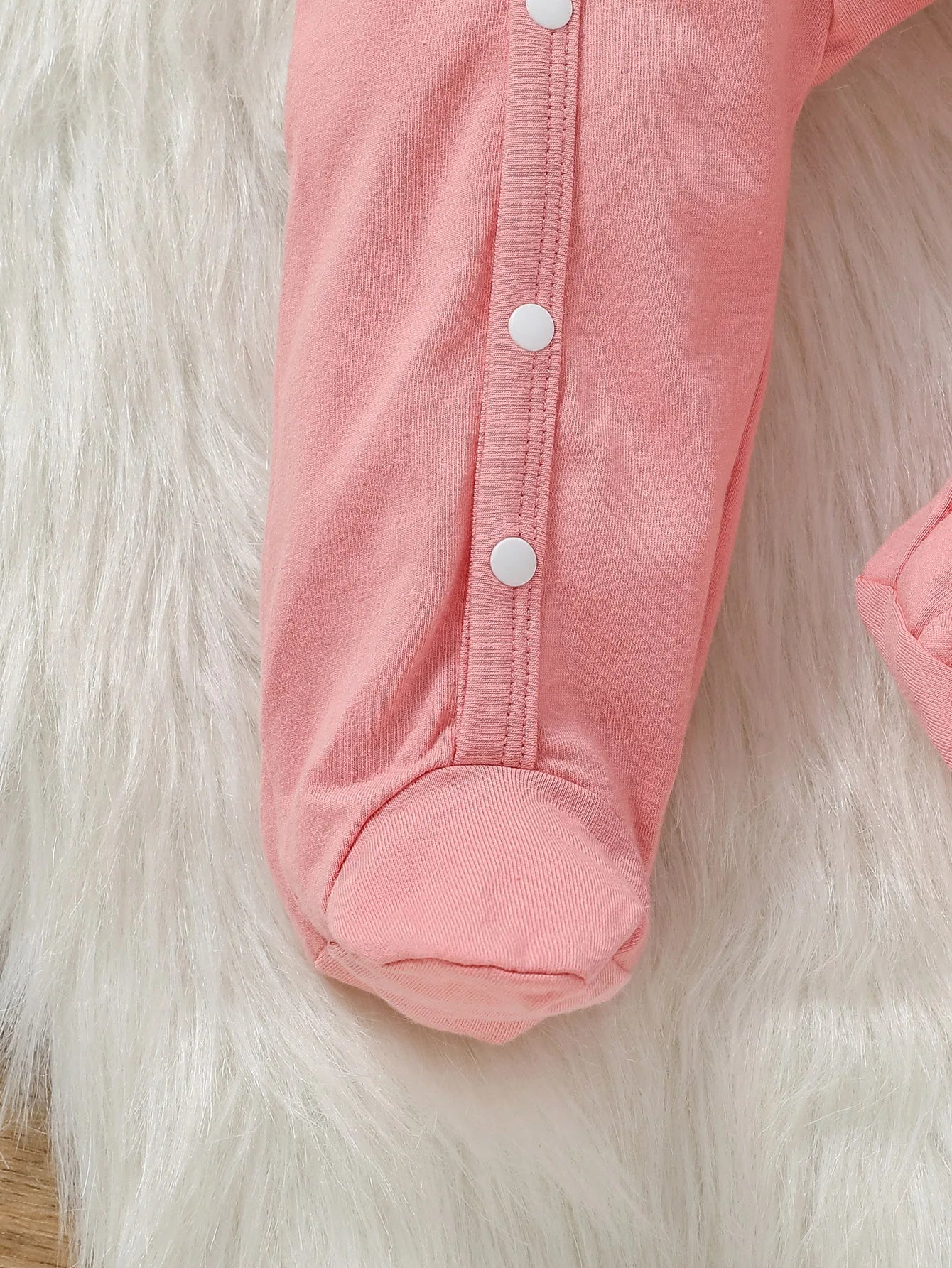 Cotton Long-sleeve Love Heart Print Footed Honey Comfort Jumpsuit with Hat