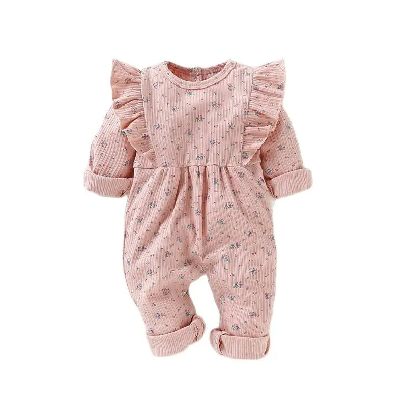 Winter Floral Baby Romper For Girl