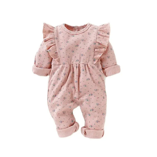 Winter Floral Baby Romper For Girl