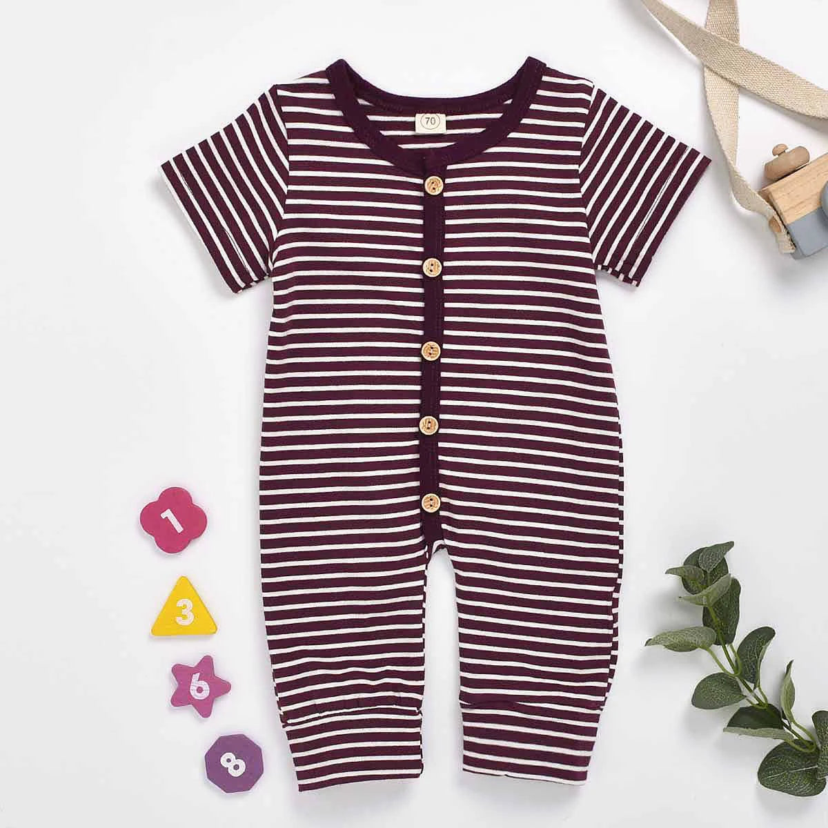 baby allover Short-sleeve Jumpsuit