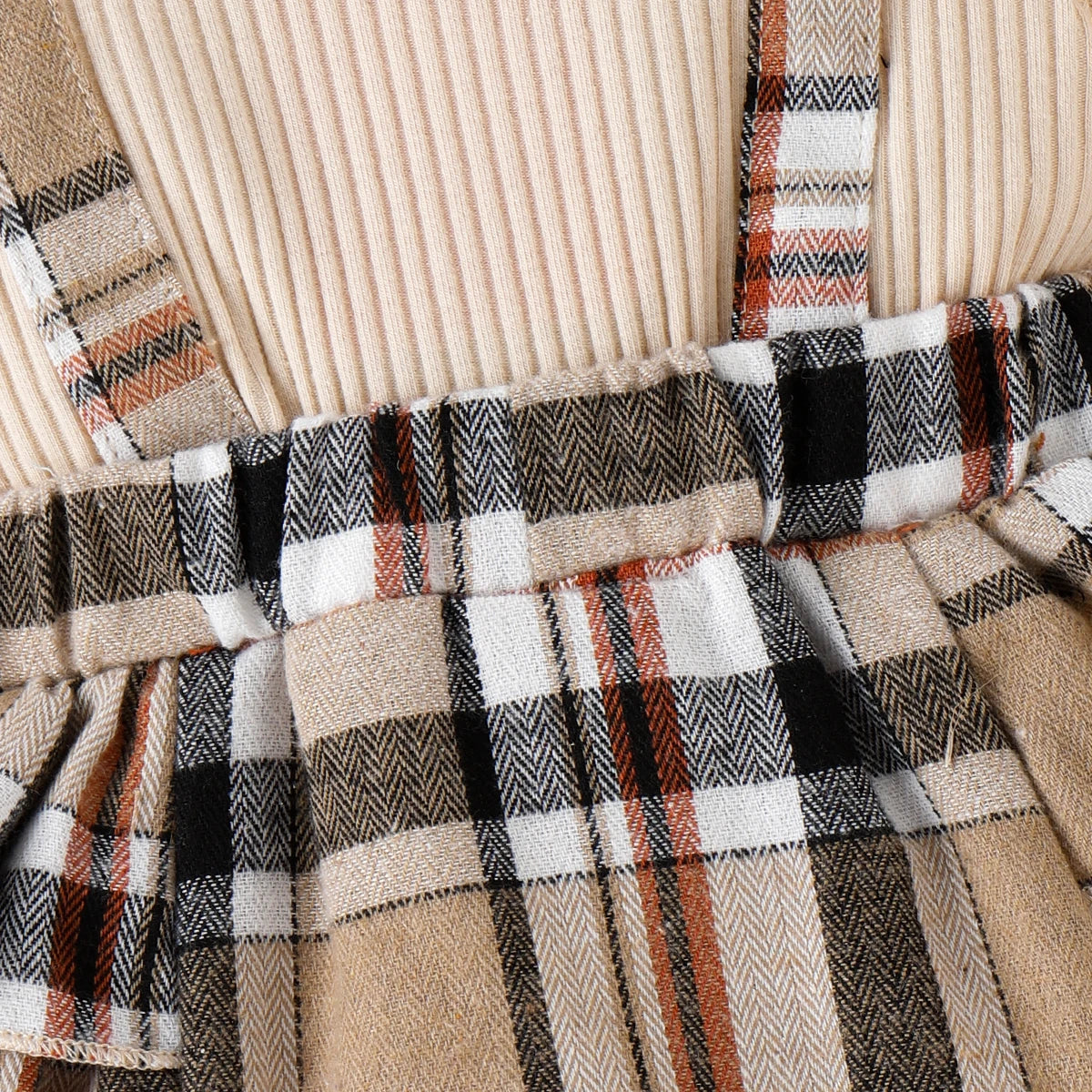 Ribbed Ruffle-sleeve Romper