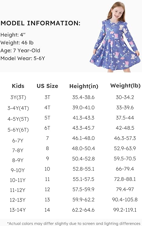 Dress Toddler Girls Dresses Ruffle Long Sleeve Floral Figure Print Fall Casual Dress Pink for Birthday Party