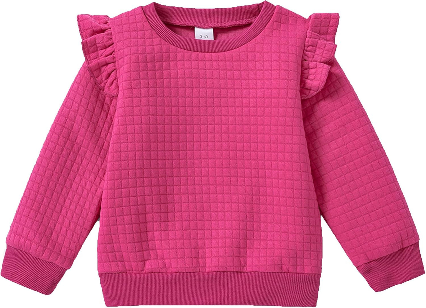 Toddler Girl Sweatshirts Pullover Crewneck Shirts Fall Winter Long Sleeve Ruffle Tops