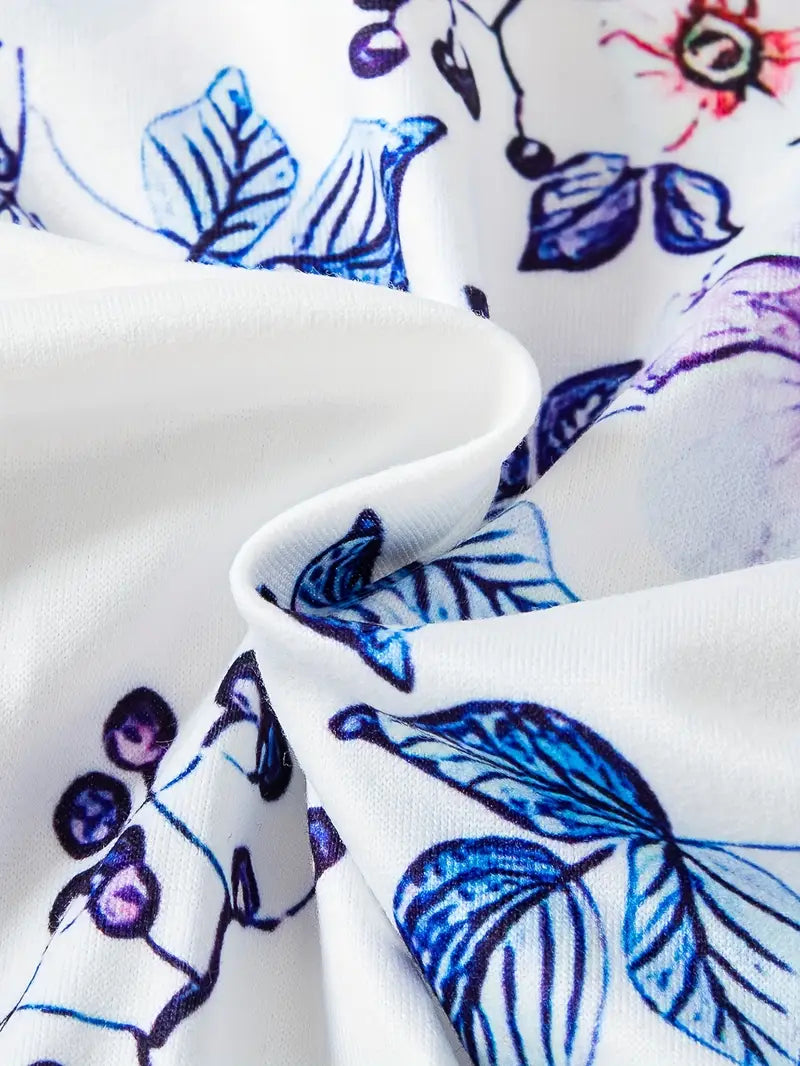 Sleeveless Floral Patterned Romper