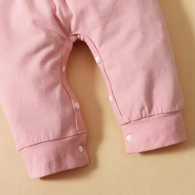 Baby Girl Cartoon Animal Pattern Ruffle Armhole Jumpsuit