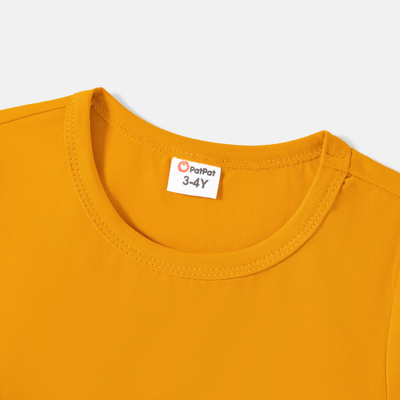 Cotton Short-sleeve Colorblock T-shirt