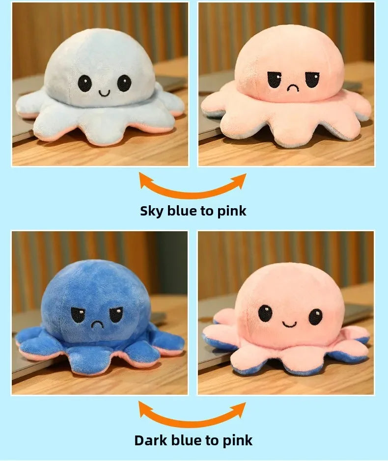 Double-Sided Flippy Octopus Plush Toy