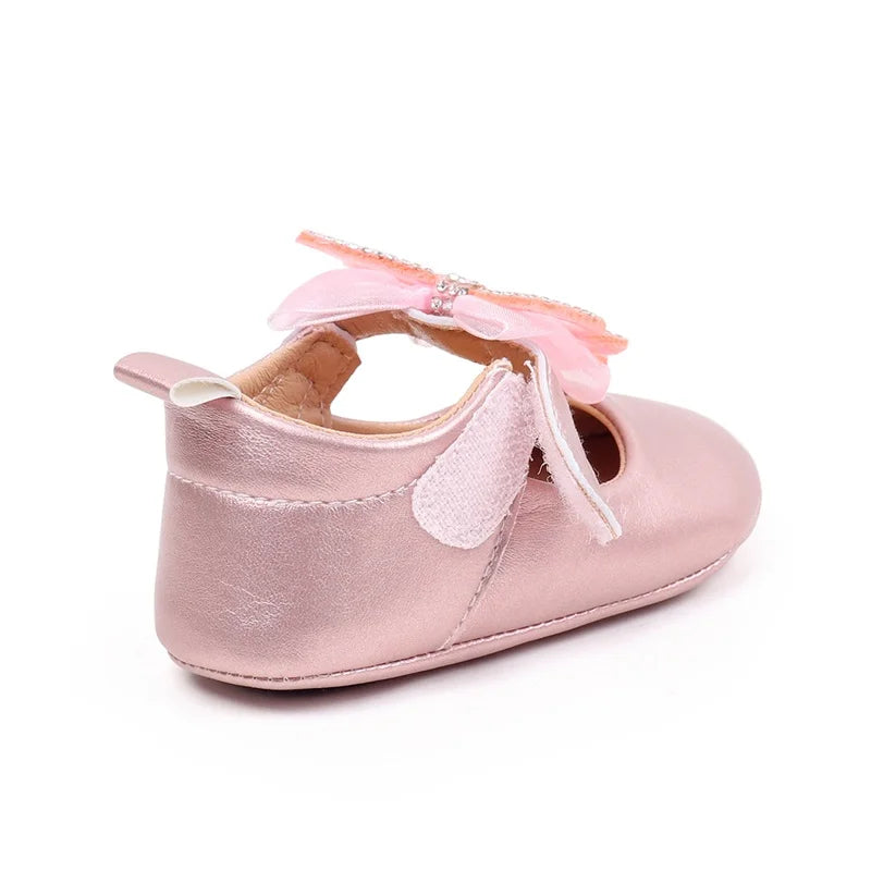 Adorable Baby Shoes with Sparkly Butterfly Soft and Comfortable -H