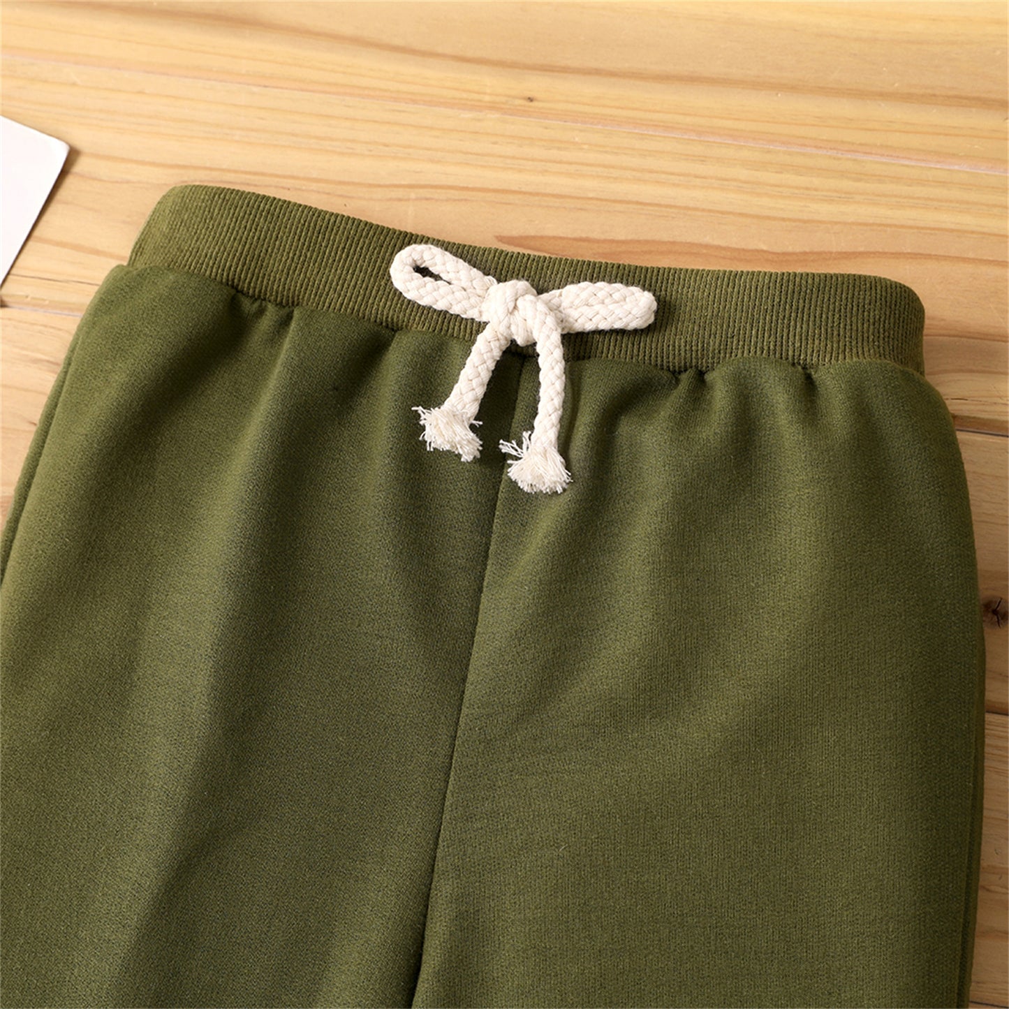 Toddler Boy/Girl Casual Cotton Elasticized Pants Army Green