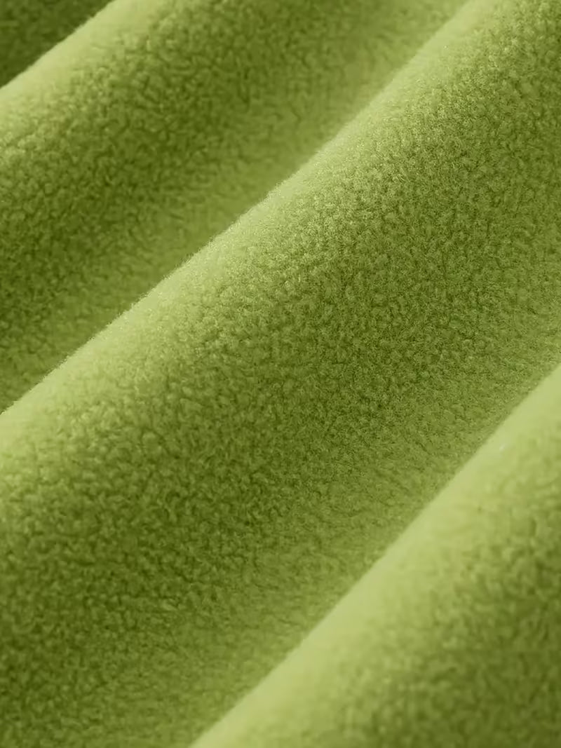 Autumn Polo Shirt for Boys with Mid-High Neck, Warm Collar and Long Sleeves / Unisex Fleece Sweatshirt, Solid Color, Modern and Versatile for Children