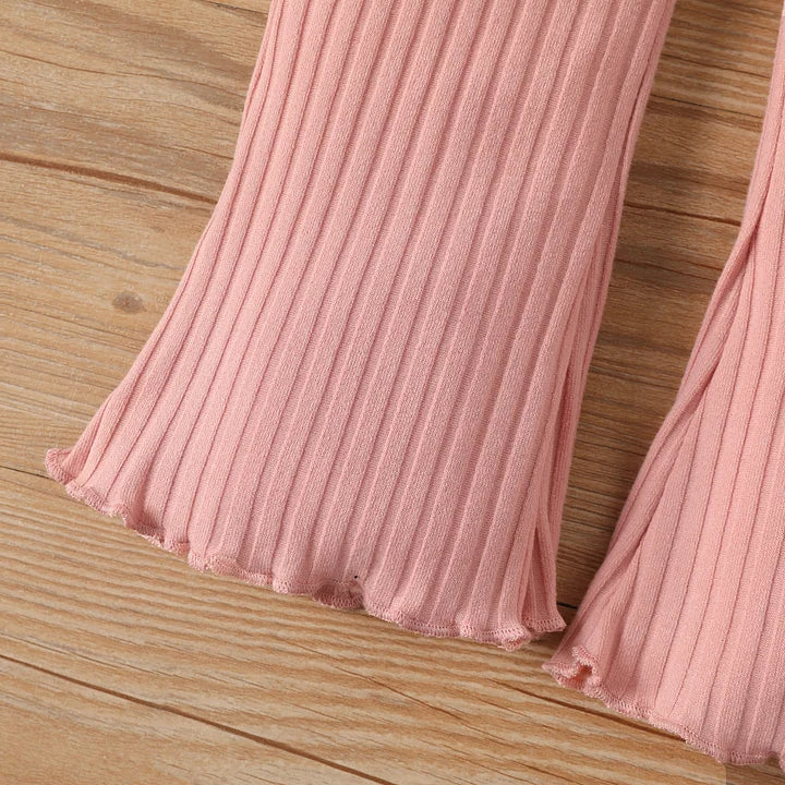 Rib flare Pants With Pockets