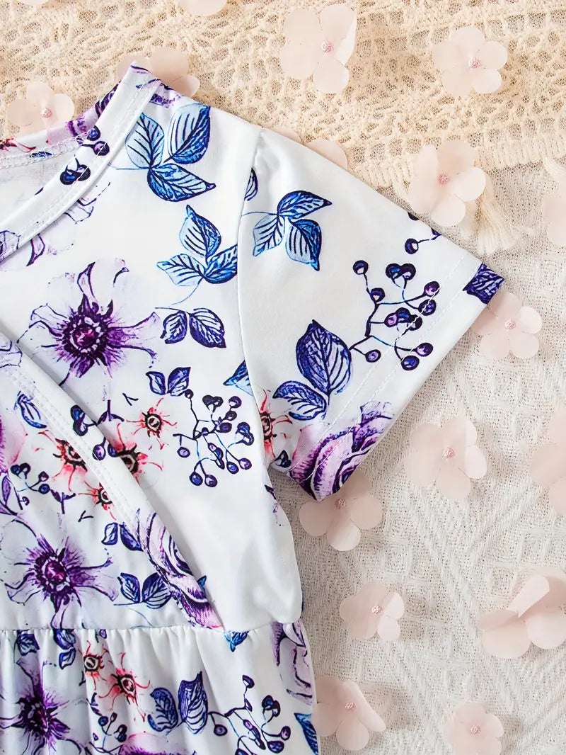 Sleeveless Floral Patterned Romper