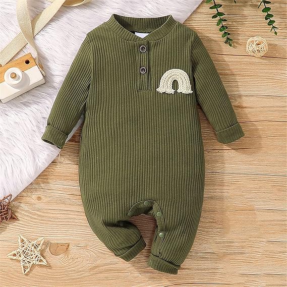 Winter Baby Long Sleeve Corduroy Romper