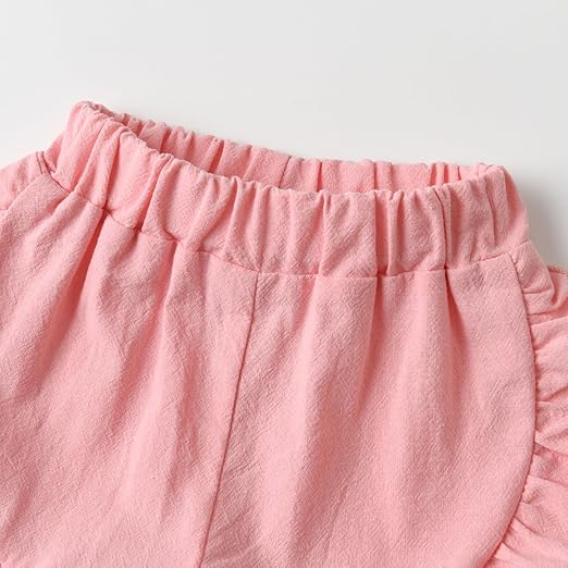 Blush Pink Ruffle Baby Bloomer Shorts