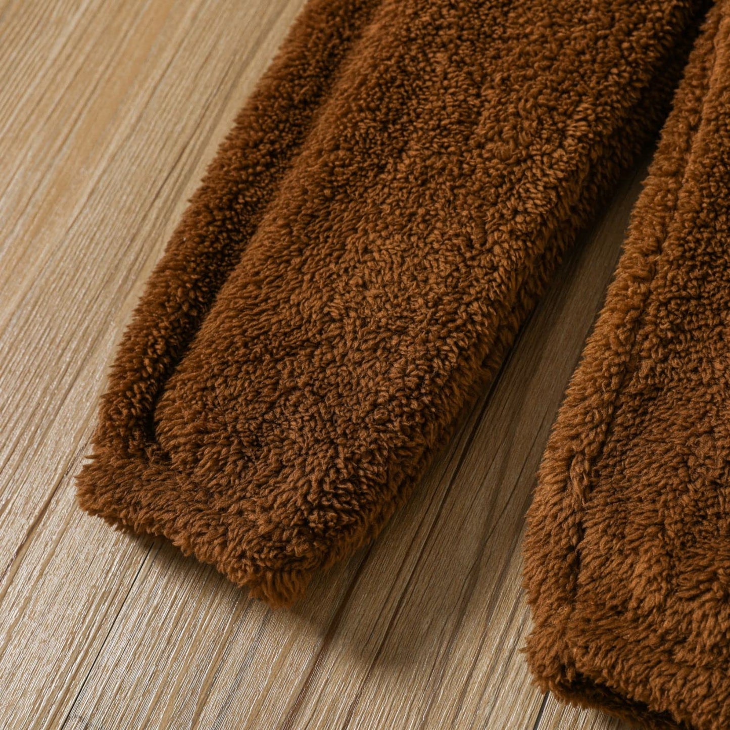 Toddler Fleece Hoodie Colorblock Sweatshirt with Ear Fall Winter Clothing Sets