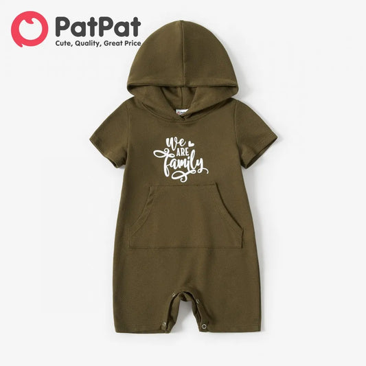 Baby Army Green Pullover Hoodie  Tank Romper