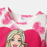 Barbie Toddler Girls Tops Pink Heart Print Long-sleeve T-Shirt