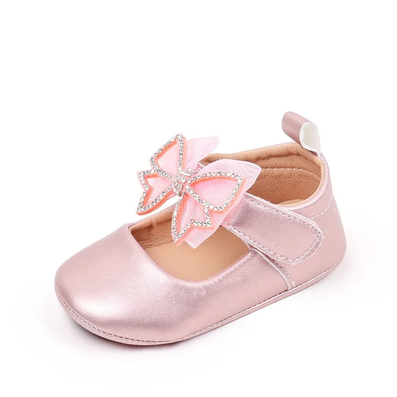 Adorable Baby Shoes with Sparkly Butterfly Soft and Comfortable -H