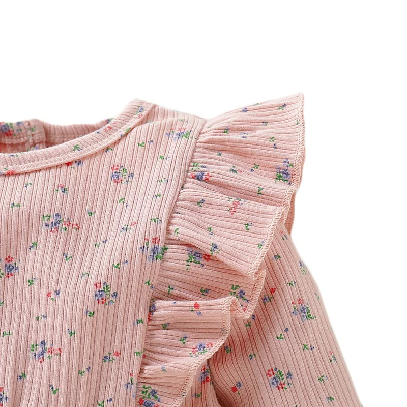 Winter Floral Baby Romper For Girl