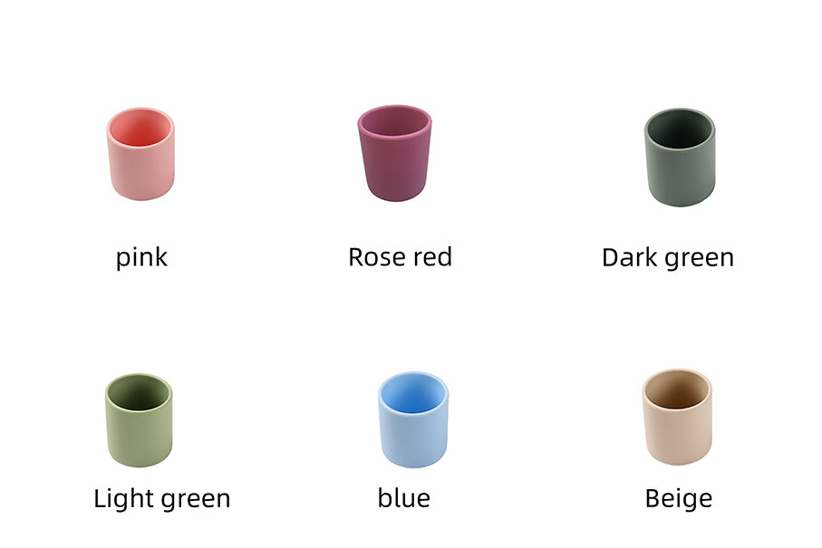 baby silicone tableware set with cartoon dolphin dinner set 9pieces -H