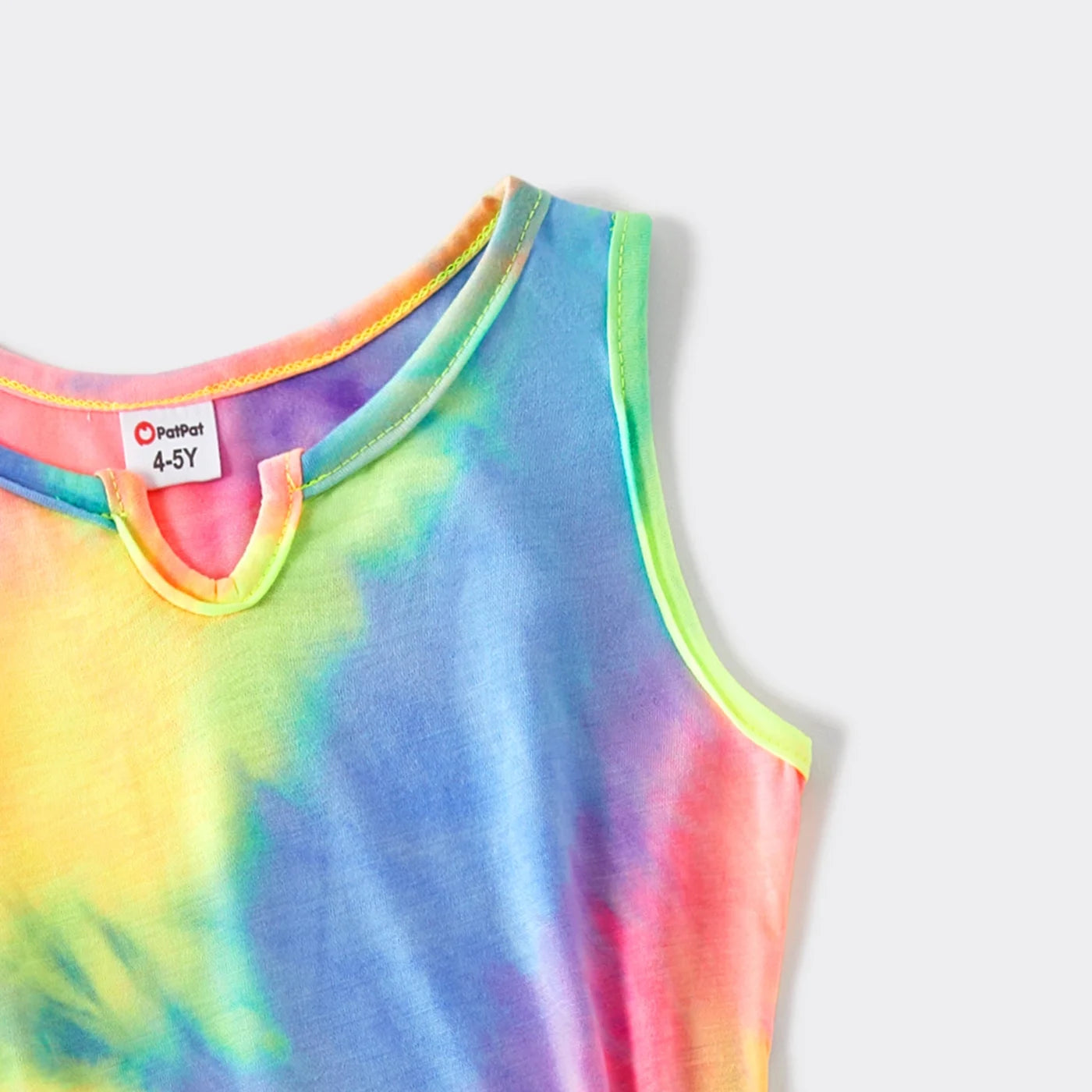 Tie Dye Round Neck Sleeveless Bodycon Dress