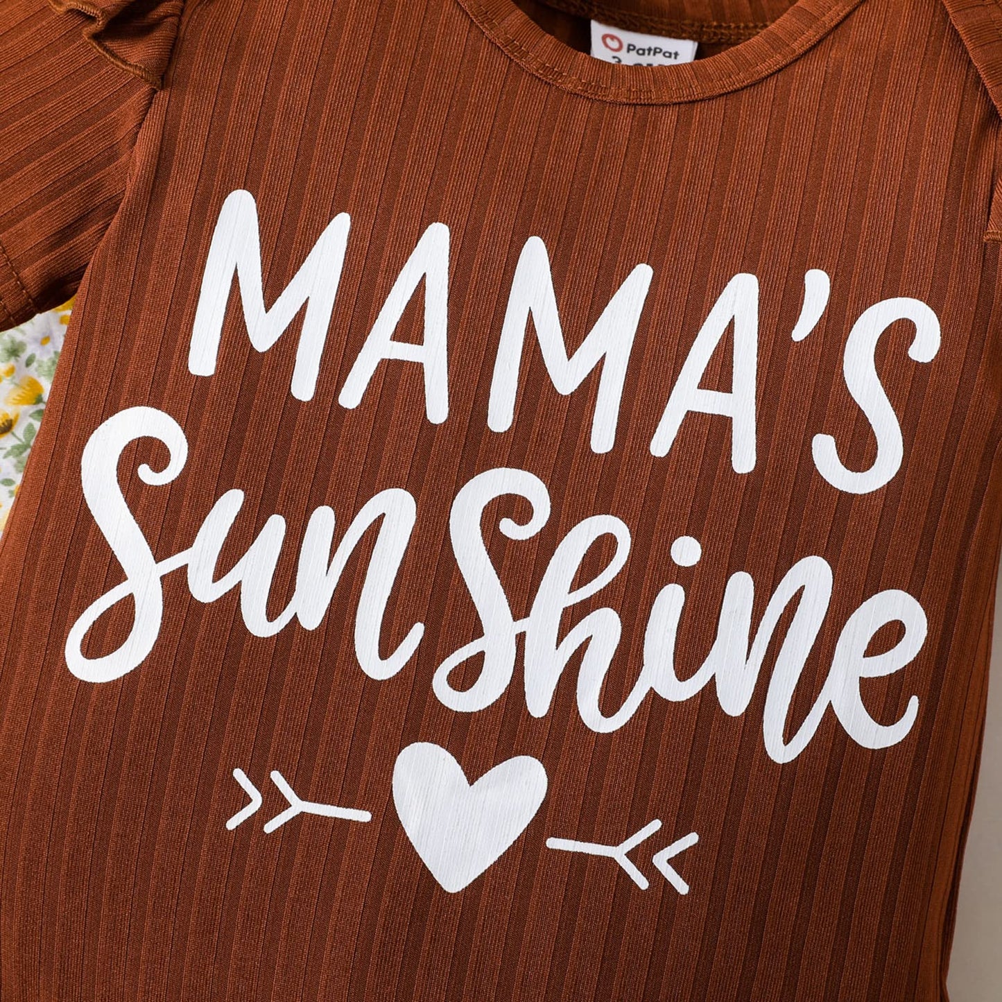 Ruffle Short Sleeve One-Pieces Romper Letter Print