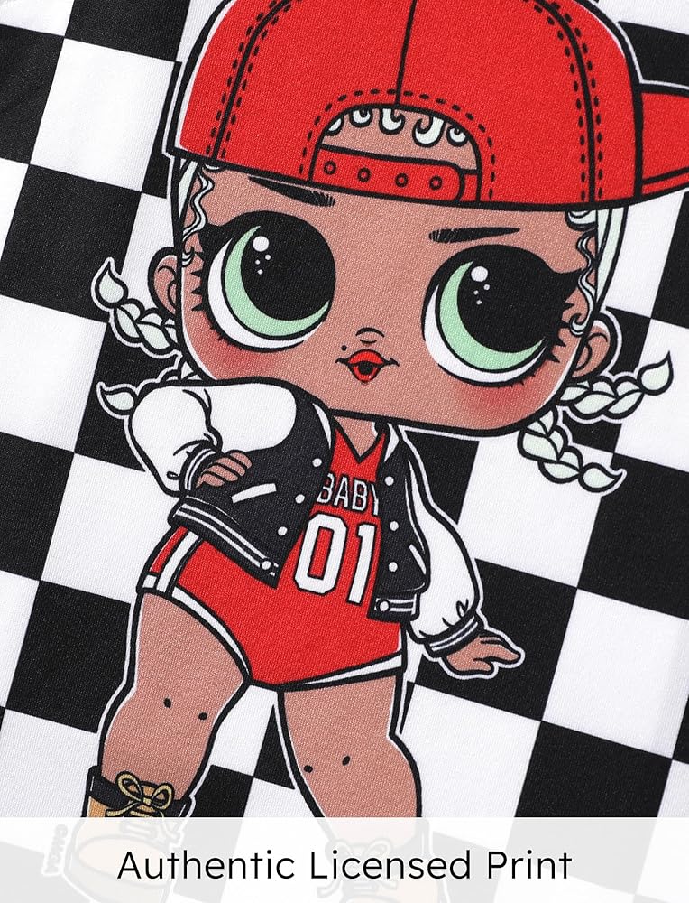 L.O.L. SURPRISE! Girls Dress Graphic Plaid Sleeveless Outfit