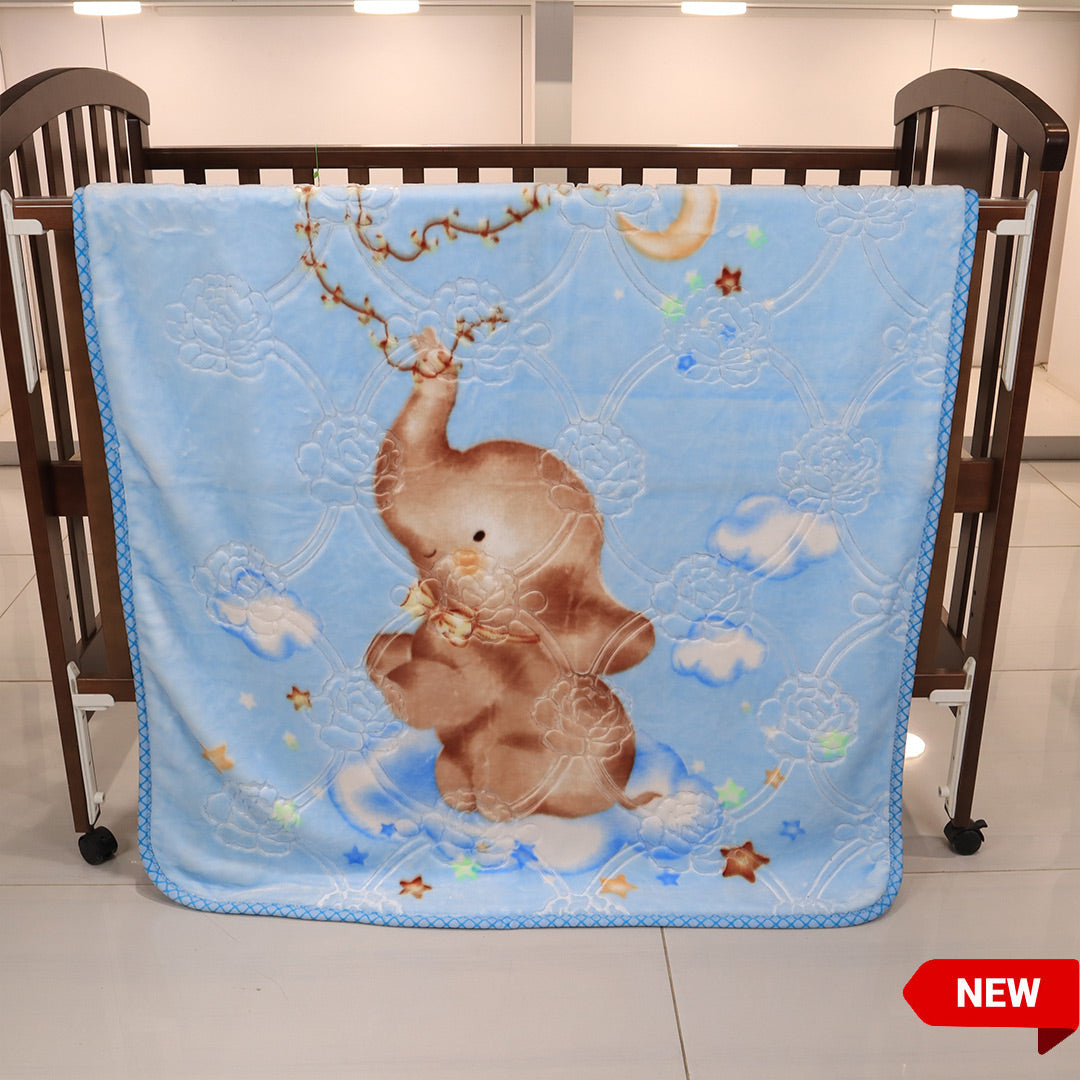 Layered Double Sided Cloud Blanket elephant